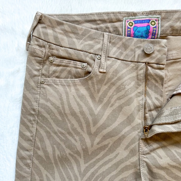 MOTHER The Looker Skinny Ankle Fray Cropped Sweet Stripes Stretch Jeans - Picture 11 of 11